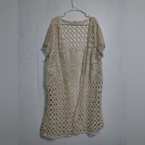 Maurices Cream Crochet Cardigan